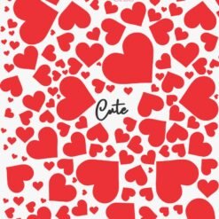 Sticker UÑAS CHIC CORAZONES ROJOS Línea Cute