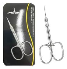 Tijera curva corta cutículas PARIS NIGHT (amarilla)