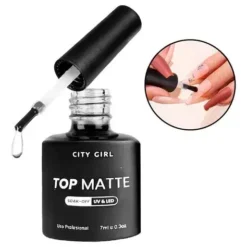Top Coat "Efecto Matte" UV Y LED CITY GIRL 7ml