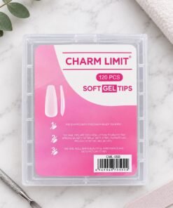 Tips Soft Gel CHARM LIMIT x120uni Coffin Prelimados