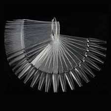 Muestrario de uñas Coffin Transparente x50uni