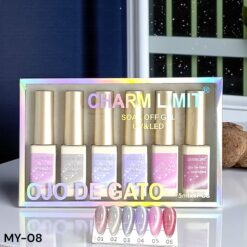 Esmalte Semipermanente Ojo De Gato Flashes CHARM LIMIT 5ml x6uni