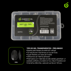Tips Soft Gel CHERIMOYA Oval cortos x120 uni