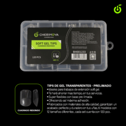 Tips Soft Gel CHERIMOYA Cuadrados Corto x120 uni