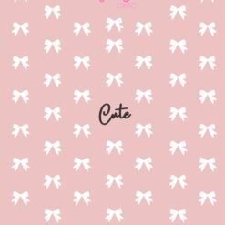 Sticker UÑAS CHIC MOÑOS BLANCOS Línea Cute