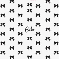 Sticker UÑAS CHIC MOÑOS NEGROS Línea Cute