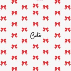 Sticker UÑAS CHIC MOÑOS ROJOS Línea Cute