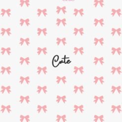 Sticker UÑAS CHIC MOÑOS ROSAS Línea Cute