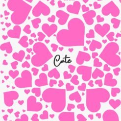 Sticker UÑAS CHIC CORAZONES FUCCIAS Línea Cute