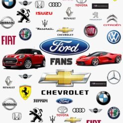 Sticker UÑAS CHIC MARCAS DE AUTOS Línea Fans