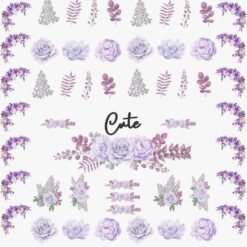 Sticker UÑAS CHIC LILAS Línea Cute