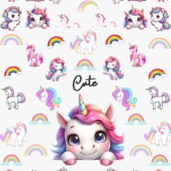 Sticker UÑAS CHIC UNICORNIO Línea Cute