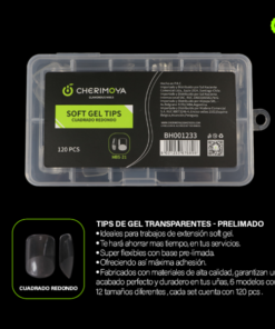Tips Soft Gel CHERIMOYA x120 Cuadrados Corto