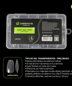 Tips Soft Gel CHERIMOYA Coffin Corto Pack x120