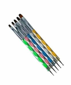 Pincel Lengua de gato + Puntero Dotting x5uni