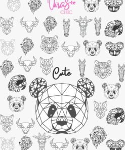 Sticker UÑAS CHIC ANIMALES GEOMETRICOS Línea Cute