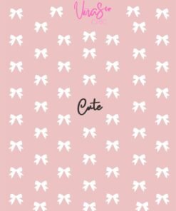 Sticker UÑAS CHIC MOÑOS BLANCOS Línea Cute