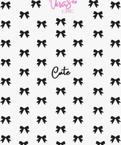 Sticker UÑAS CHIC MOÑOS NEGROS Línea Cute