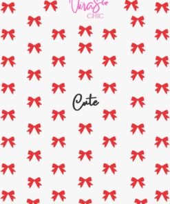 Sticker UÑAS CHIC MOÑOS ROJOS Línea Cute