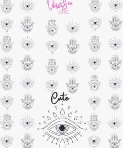 Sticker UÑAS CHIC OJO TURCO NEGRO Línea Cute