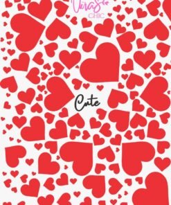 Sticker UÑAS CHIC CORAZONES ROJOS Línea Cute