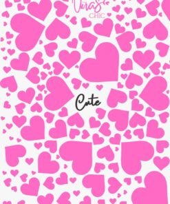 Sticker UÑAS CHIC CORAZONES FUCCIAS Línea Cute