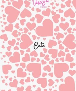 Sticker UÑAS CHIC CORAZONES ROSAS Línea Cute