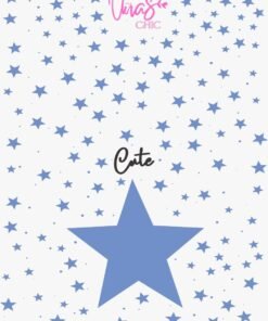 Sticker UÑAS CHIC ESTRELLAS AZULES Línea Cute