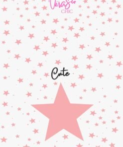 Sticker UÑAS CHIC ESTRELLAS ROSAS Línea Cute