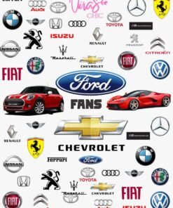 Sticker UÑAS CHIC MARCAS DE AUTOS Línea Fans