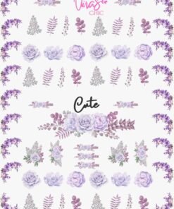Sticker UÑAS CHIC LILAS Línea Cute