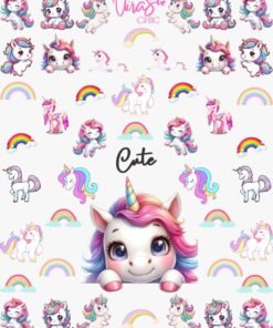 Sticker UÑAS CHIC UNICORNIO Línea Cute