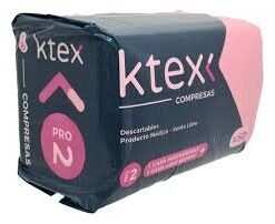Compresas K-TEX x50uni color rosa